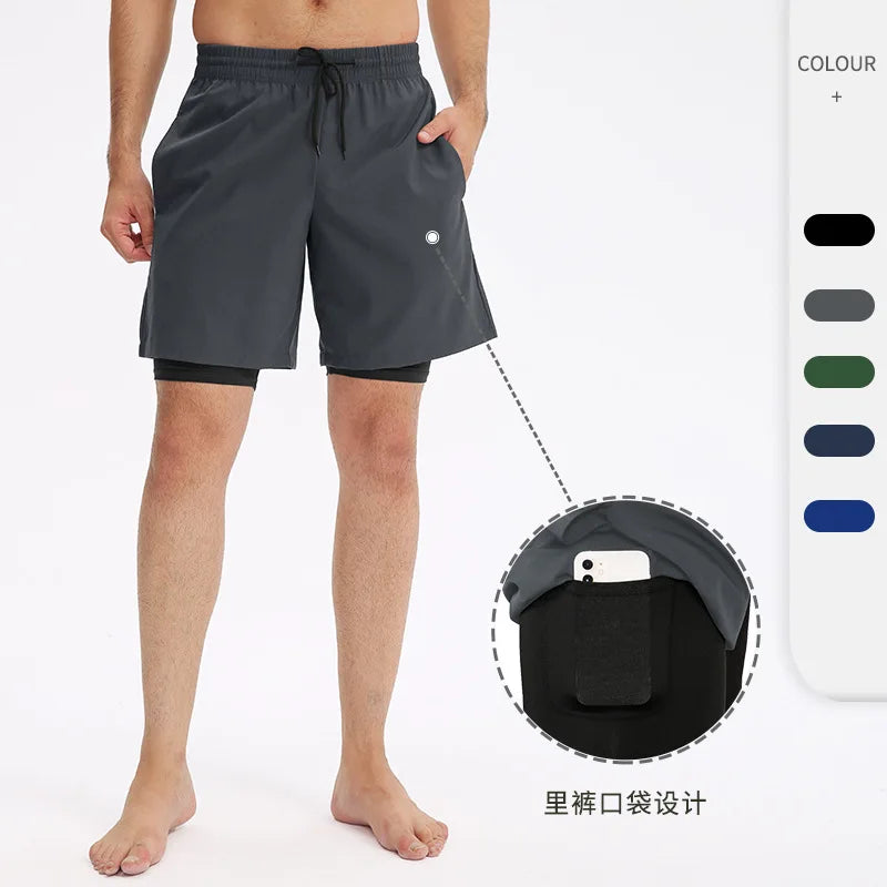 4 Way Stretch Black Sportswear Men's Shorts