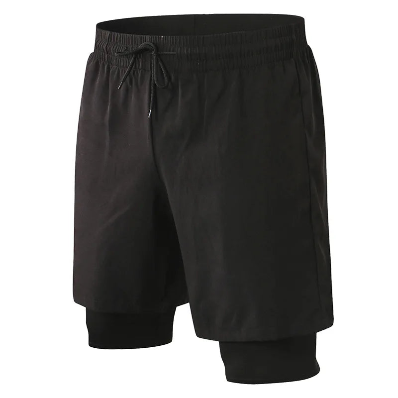 4 Way Stretch Black Sportswear Men's Shorts